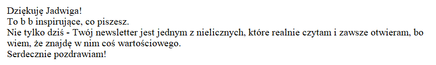 Opinie o newsletterze