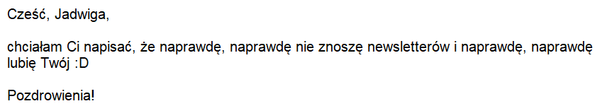 Opinie o newsletterze