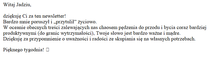 Opinie o newsletterze