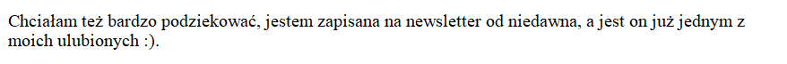 Opinie o newsletterze