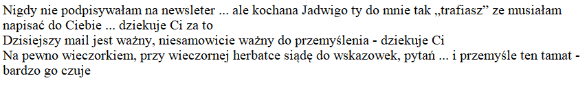 Opinie o newsletterze